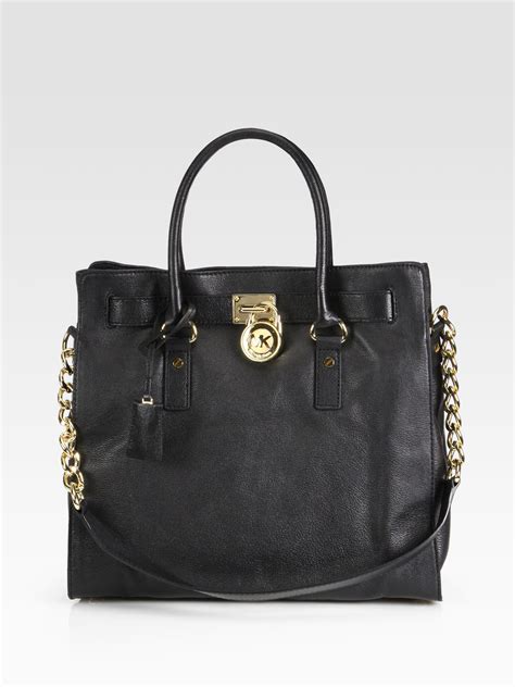 michael michael kors hamilton large north south tote black